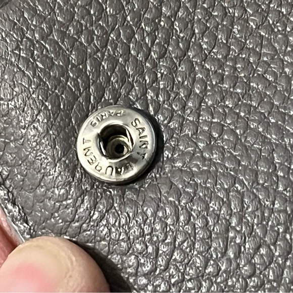 Saint Laurent Gray Wallet Smooth Leather Minimalist Design - Picture 8 of 13